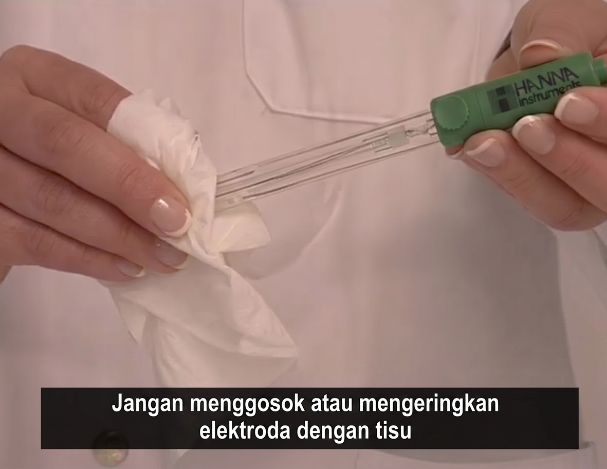 ph electrode hanna instruments do not wipe