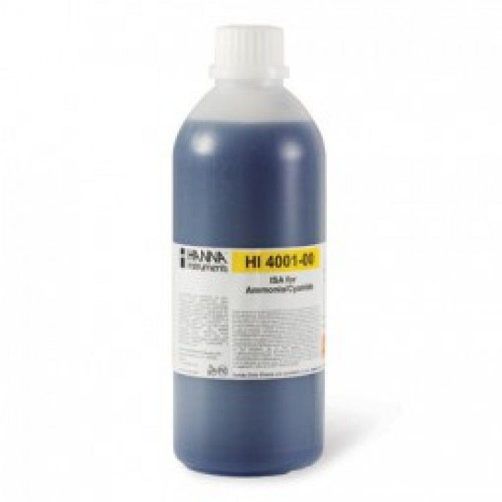 HI4001-00* ISA Alkaline for Ammonia & Cyanide ISE, 500 ml Bottle
