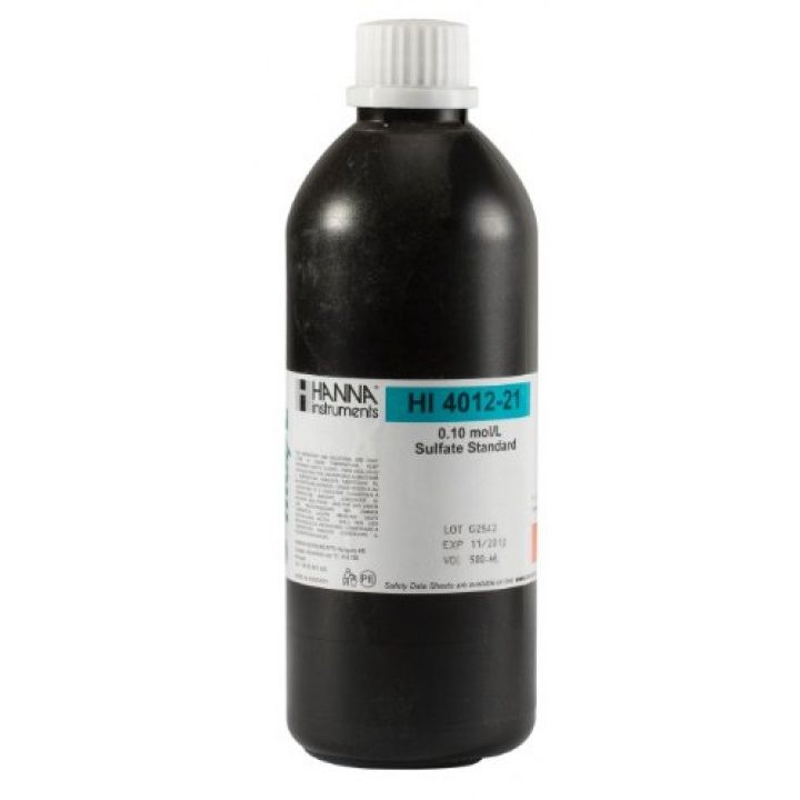 HI4012-21 ISE 0.1M Sulfate Std , 500 ml Bottle
