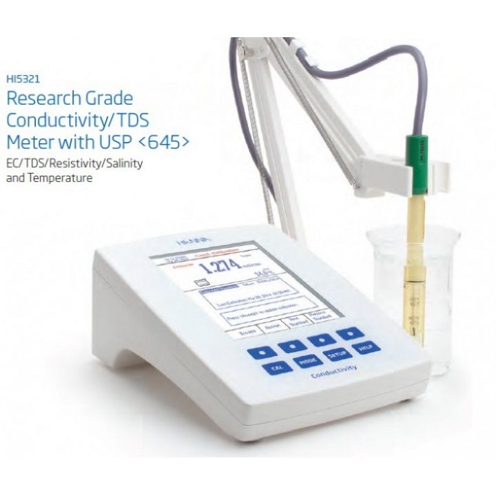 HI5321 RESEARCH GRADE EC / TDS / Salinity and Temperature with Color-Display