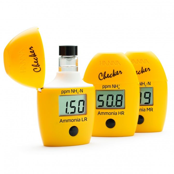 HI700 (LR), HI715 (MR), & HI733 (HR) Checker HC Ammonia Handheld Colorimeters