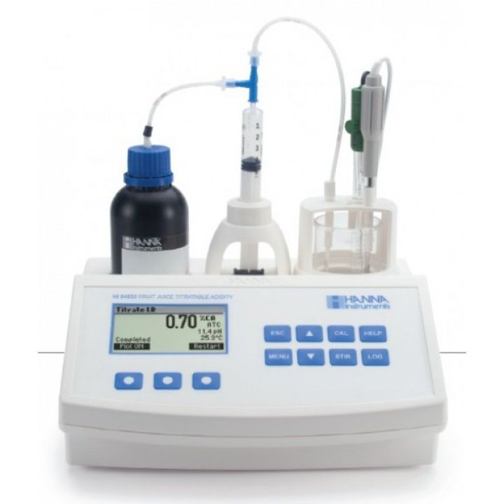 HI84532 Titratable Acidity Mini Titrator for Fruit Juice Analysis