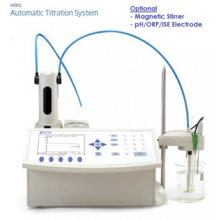 HI901 - Low Cost Titration System - Potentiometric (pH/mV/ORP) Monochrome Display