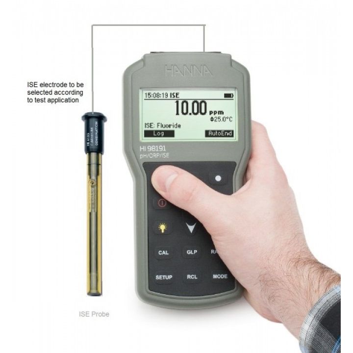 HI98191 Portable ISE Meter with ISE electrode (Configurable)