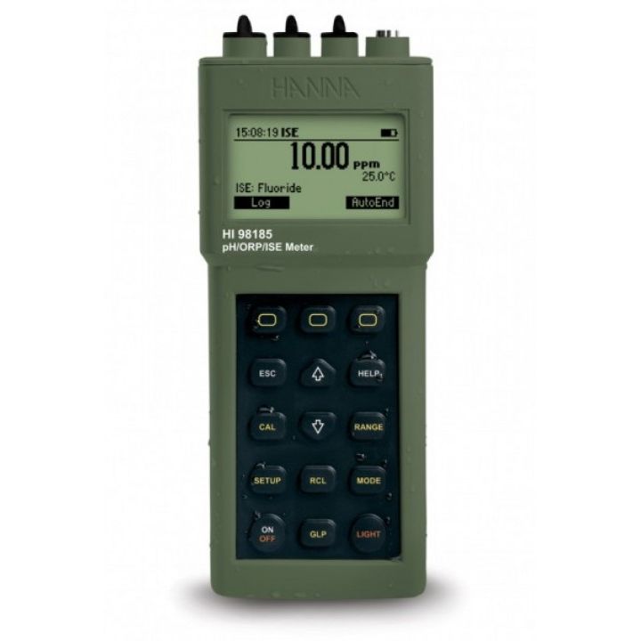 HI98185 pH / ORP / ISE / °C Meter + PC Interface, Waterproof