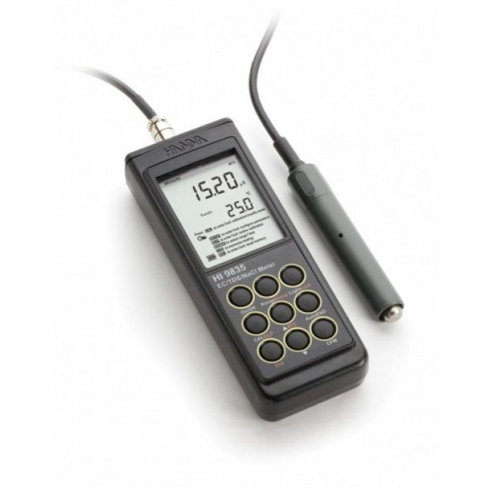 HI9835 EC / TDS / NaCl / °C-Meter, Auto-Endpoint, ATC
