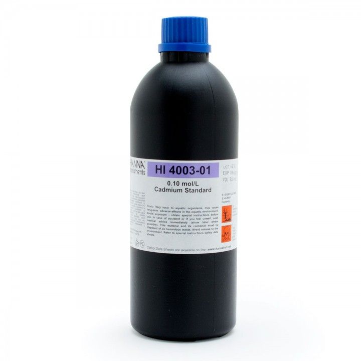 HI4003-01* ISE 0.1 M Cadmium Standard , 500 ml Bottle