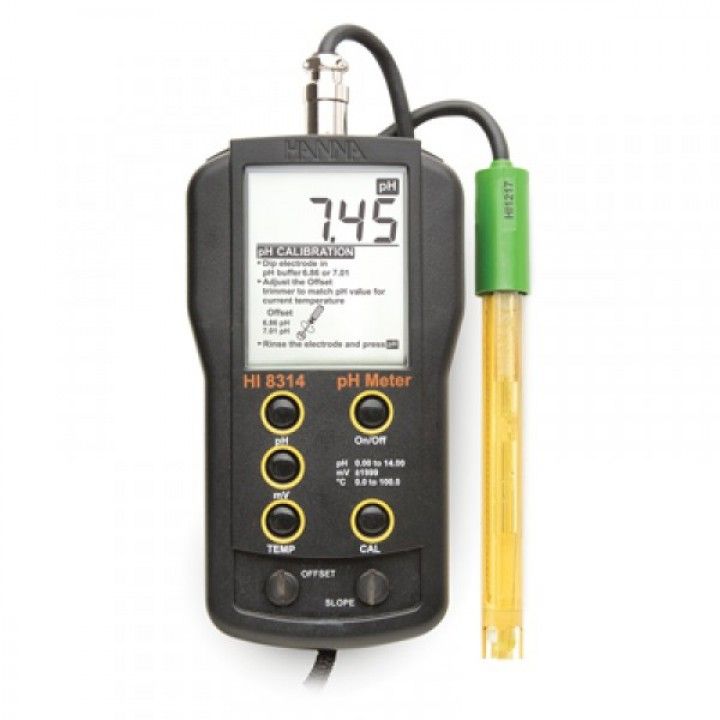 HI8314 pH/mV/°C Meter- DIN type - custom calibration