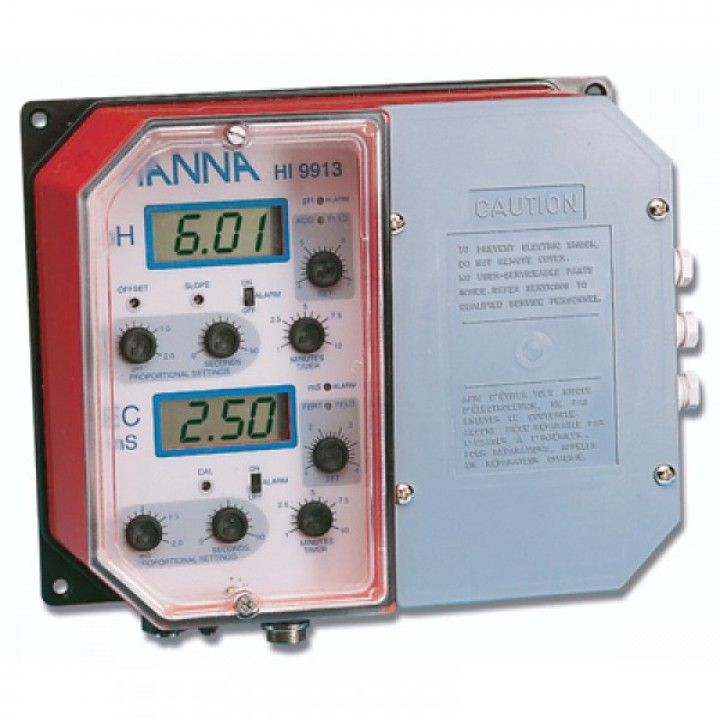 HI9913-2 Industrial Grade pH & Conductivity Controller (Direct 230V outputs)