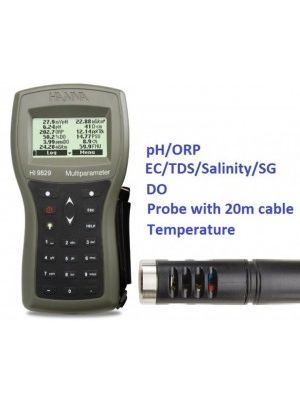 HI9829-00042 Multiparameter - pH / ORP / EC / TDS / Salinity / DO / Temp - 4m Cable Complete Set